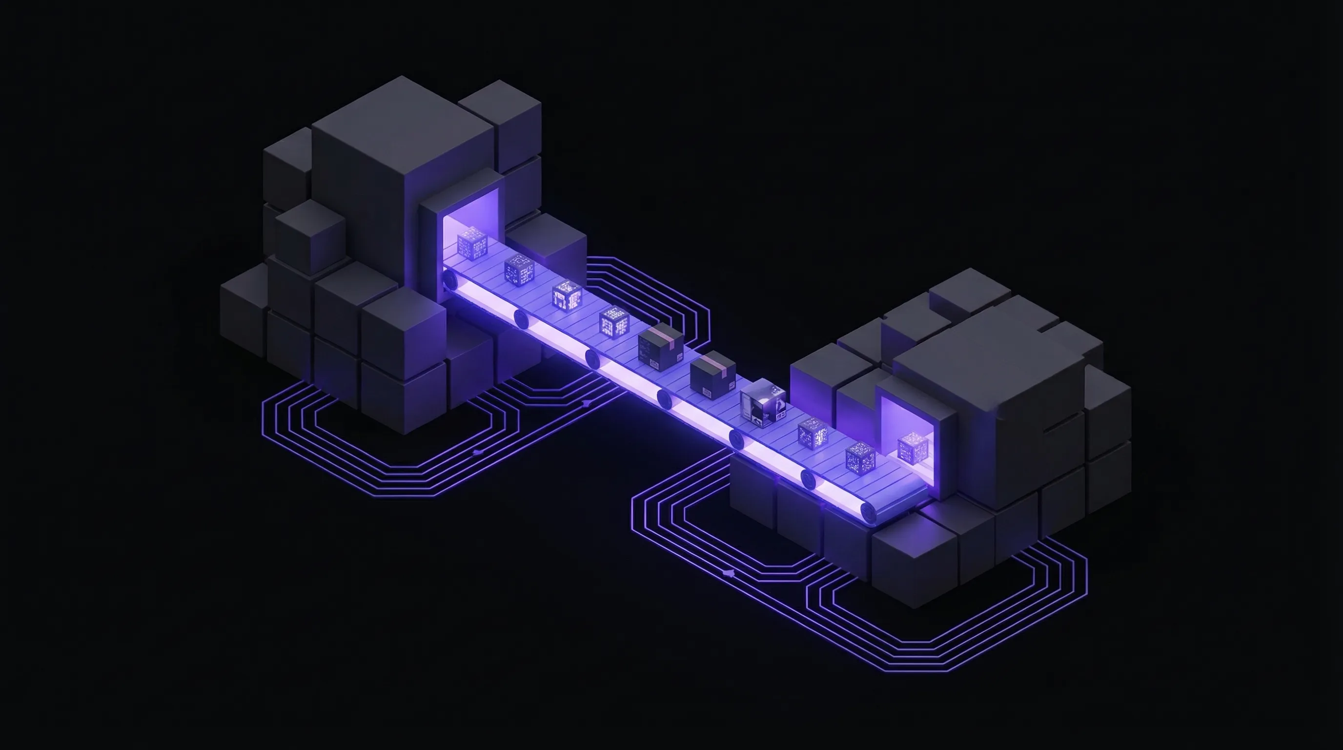 Technical diagram showing data flow from Magento to Shopify during an e-commerce platform migration