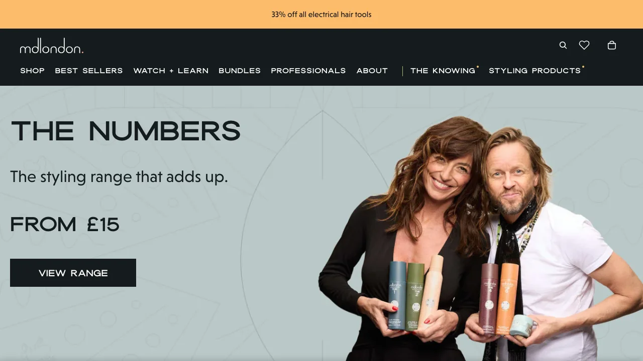 mdlondon homepage — The Numbers campaign hero