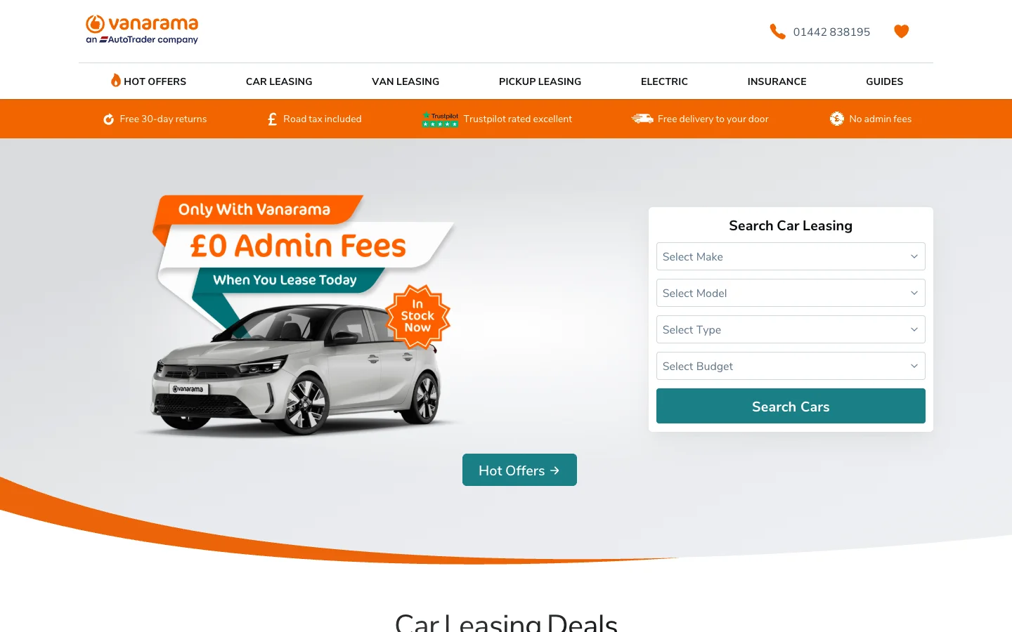 Vanarama car leasing — B2C e-commerce marketplace