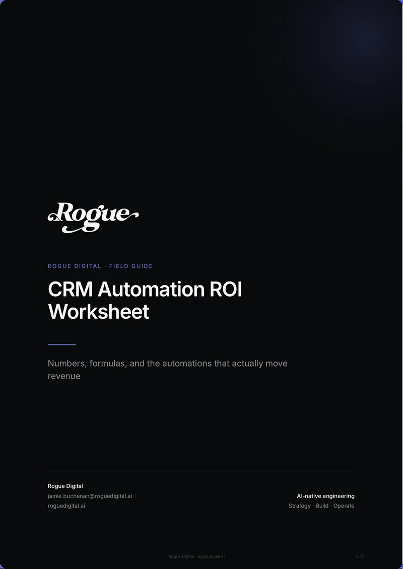CRM Automation ROI Worksheet cover preview
