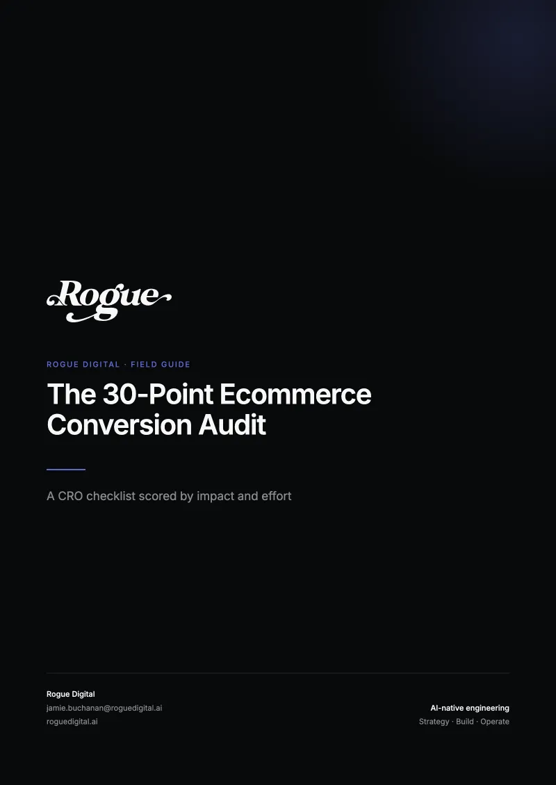 The 30-Point Ecommerce Conversion Audit cover preview
