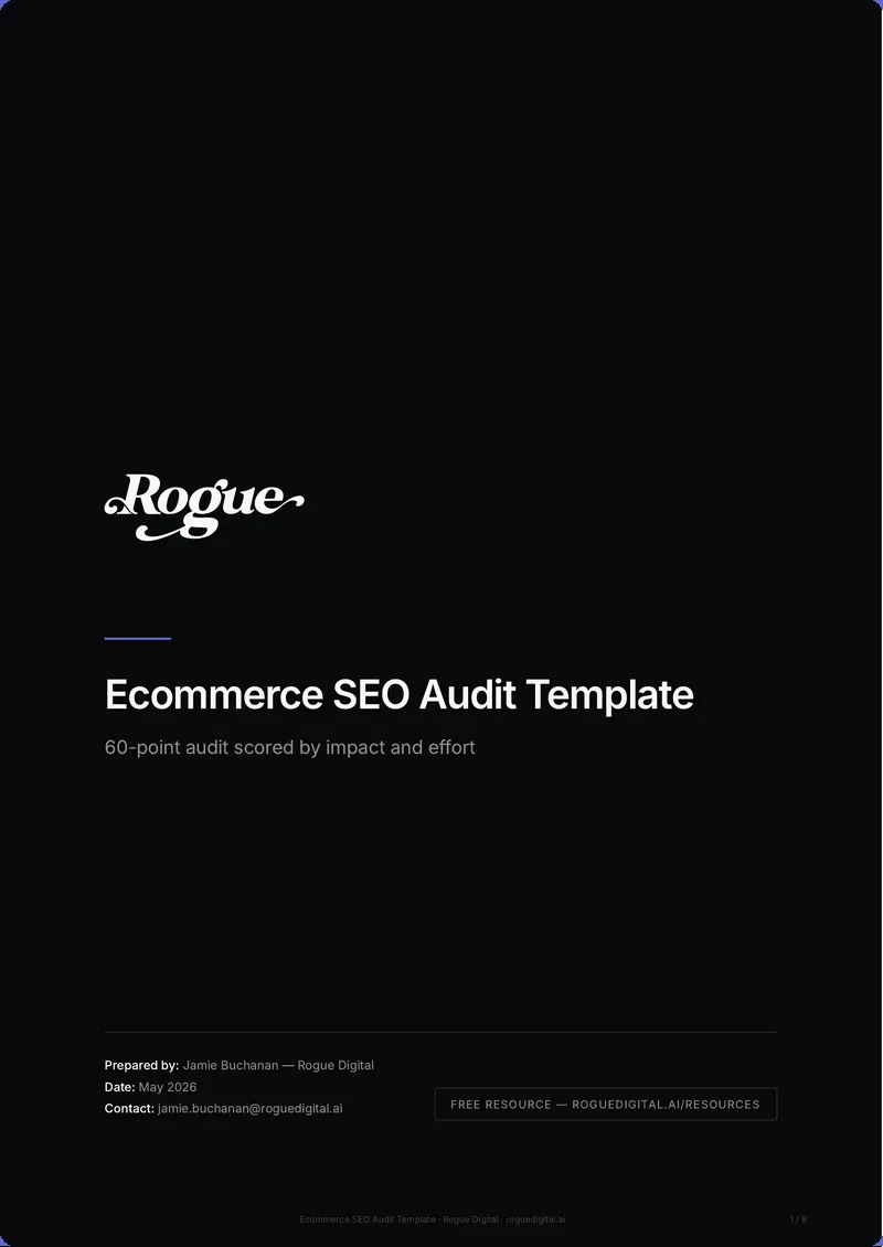 Ecommerce SEO Audit Template cover preview