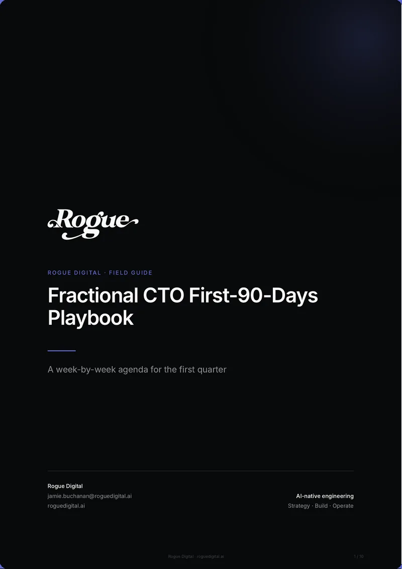 Fractional CTO First-90-Days Playbook cover preview