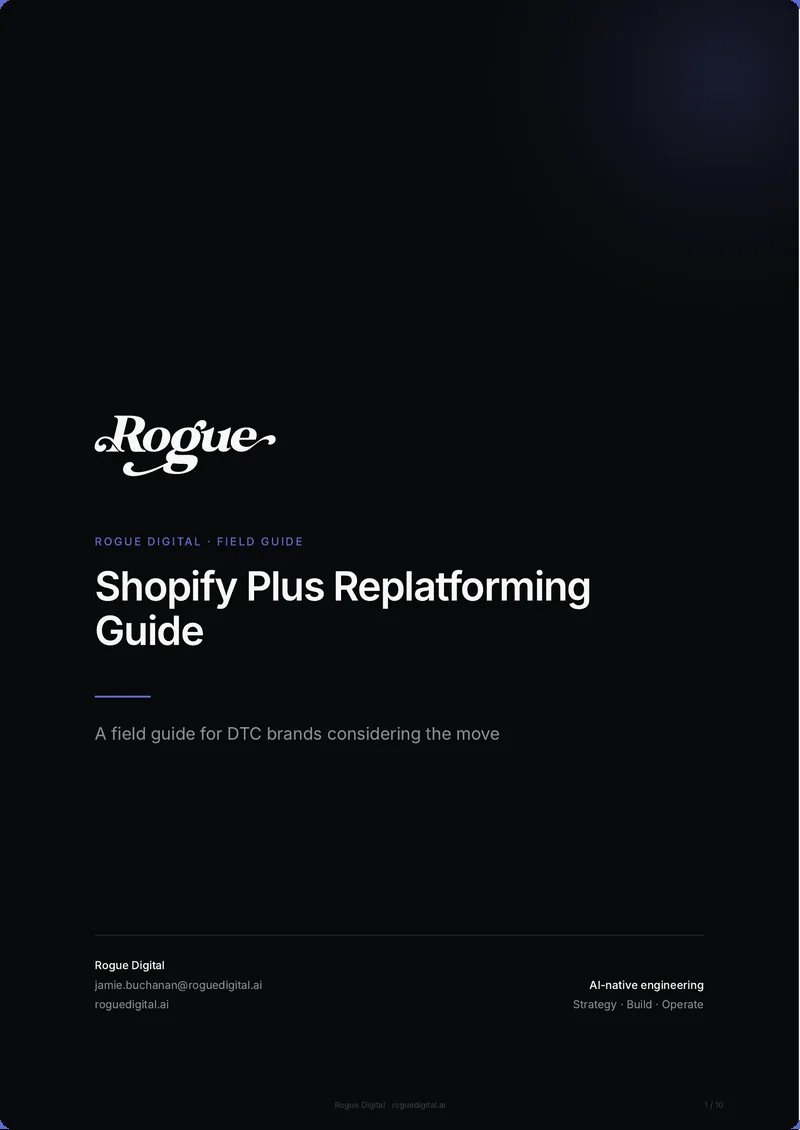 Shopify Plus Replatforming Guide cover preview